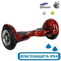Гироскутер с Влагозащитой Smart Balance 10" c Приложением и Самобалансировкой (Красный пламя)