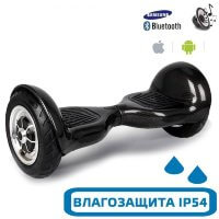 Гироскутер с Влагозащитой Smart Balance 10" c Приложением и Самобалансировкой (Черный карбон)