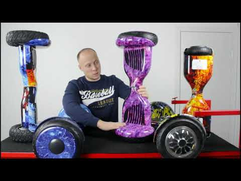 Гироскутер с Влагозащитой Smart Balance 10" c Приложением и Самобалансировкой (Черный с красной молнией) Видео