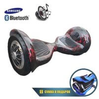 Гироскутер Smart Balance 10" Внедорожный (Черный с красными молниями)