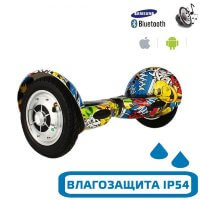 Гироскутер с Влагозащитой Smart Balance 10" Внедорожный (Желтый граффити)