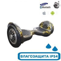 Гироскутер с Влагозащитой Smart Balance 10" Внедорожный (Черный с желтыми молниями)